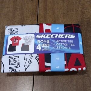 Skechers t-shirts and shorts size 4t